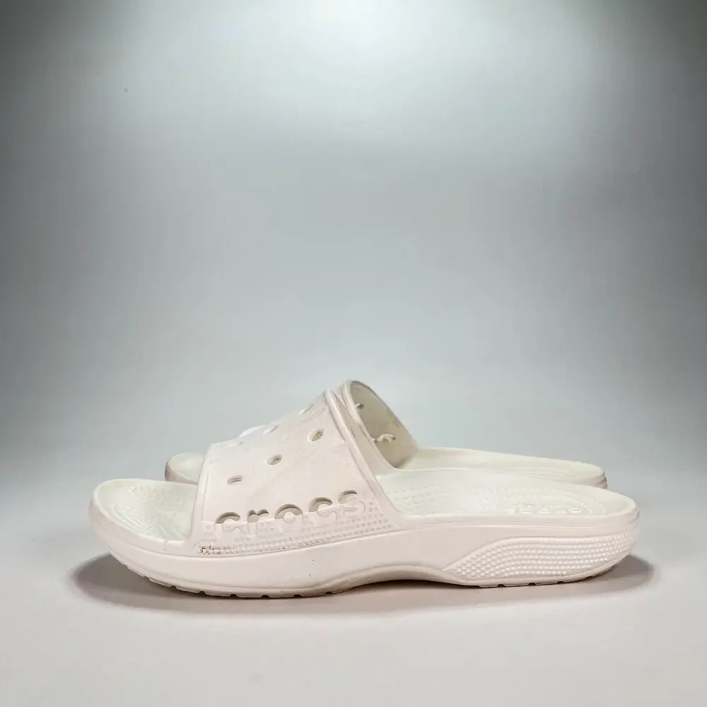 Crocs Baya II Slides Lightweight Comfort Sandals 208215 Men’s Size 8 White